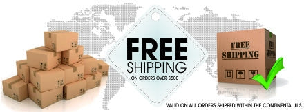 Free Shipping on orders over $500